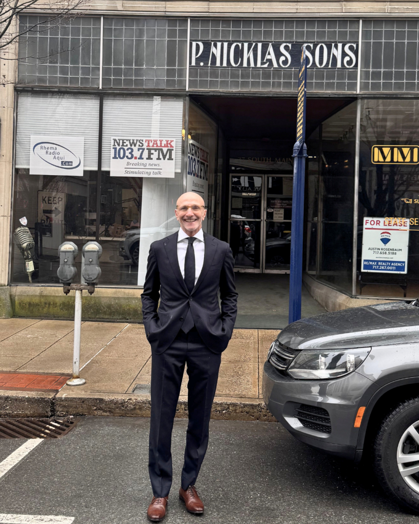 Dave Halpern outside Chambersburg Office