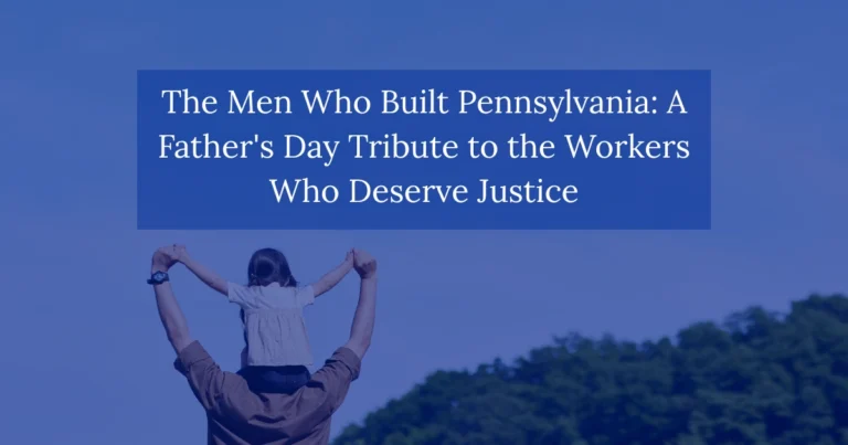 The Men Who Built Pennsylvania: A Father's Day Tribute to the Workers Who Deserve Justice